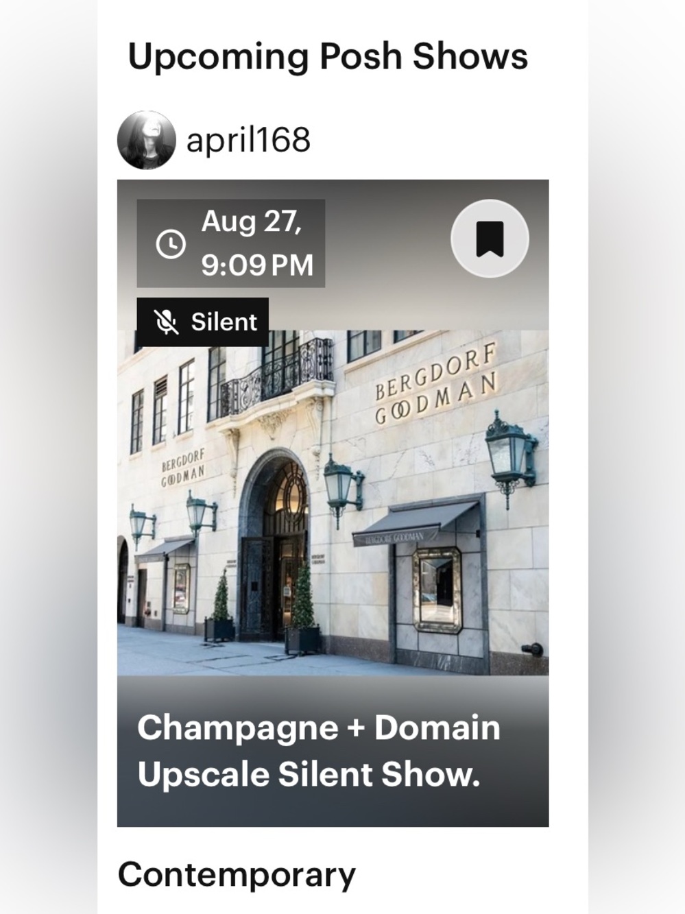 Champagne + Domain Upscale Silent Show.